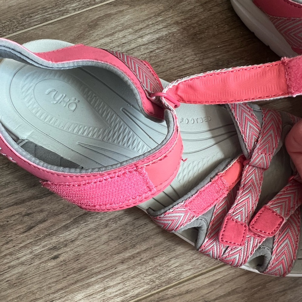 Ryka comfort adjustable Pink and Gray Strappy Sandals 8.5 - Picture 11 of 11